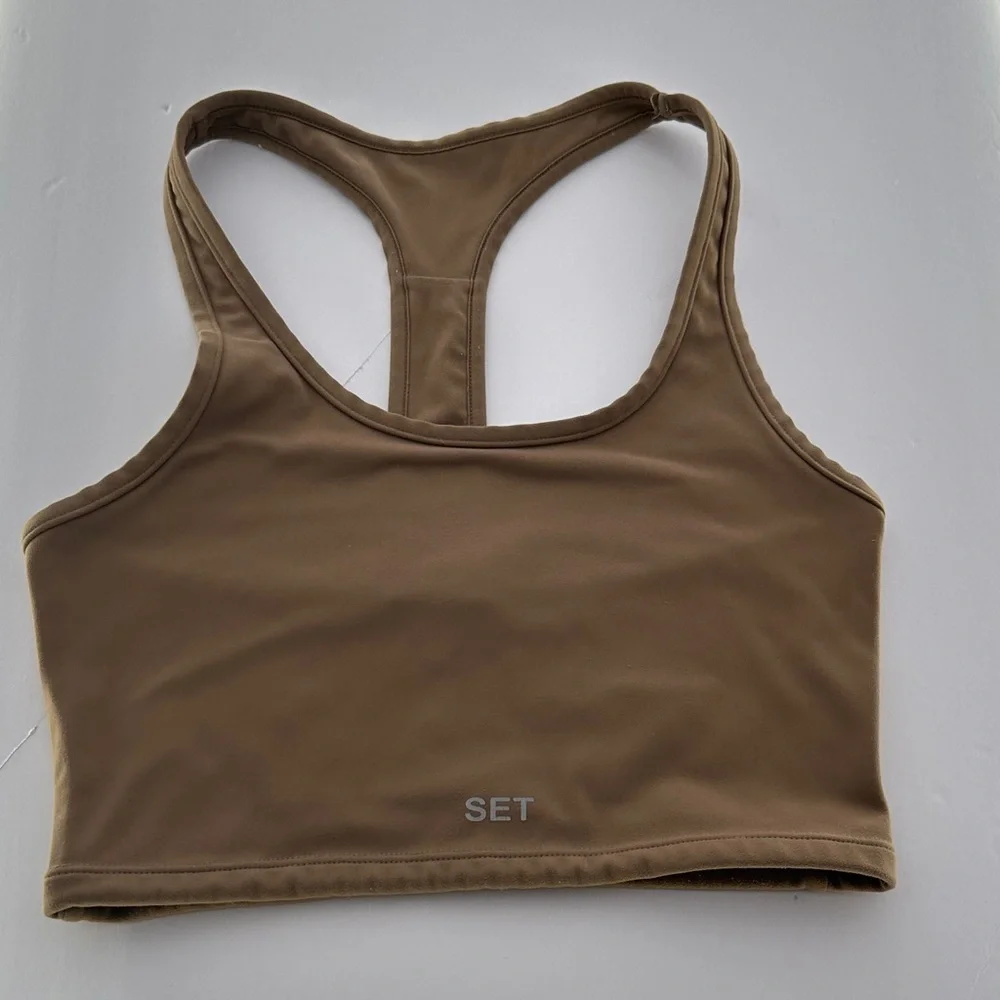 SET Active Taupe Sports Bra Size XS